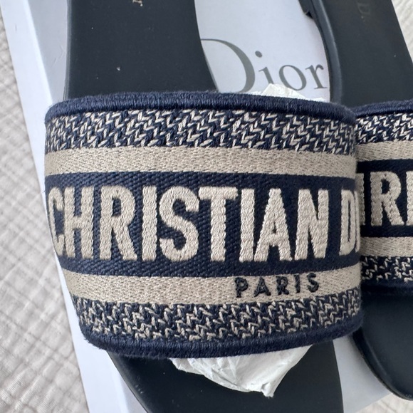 Dior sway slides in 39.5 in navy blue - Picture 2 of 7